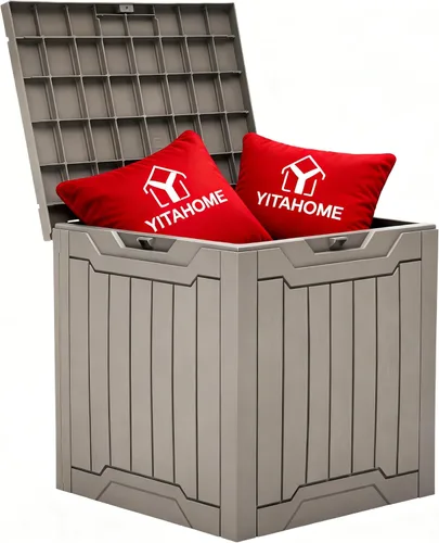 Miniatura 18 de YITAHOME Caja de almacenamiento para la terraza, de 51 galones, contenedor de almacenamiento para exteriores resistente a la intemperie para cojines