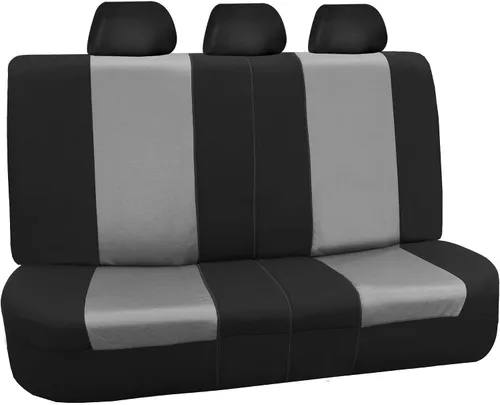 Miniatura 3 de FH Group FH-FB101115 - Funda de asiento de coche con respaldo alto de tela de sarga gris y negra