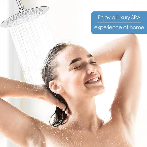 Miniatura 2 de Cabezal de ducha de lluvia de alta presión, de 6 pulgadas con reemplazo ajustable perfecto, limitador extraíble, fácil instalación para tus Acabado