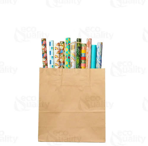 Miniatura 5 de EcoQuality Bolsas de papel kraft marrón con asas de 12 x 7 x 13 pulgadas, bolsas de compras de papel, bolsas de regalo, bolsa de fiesta, bolsas