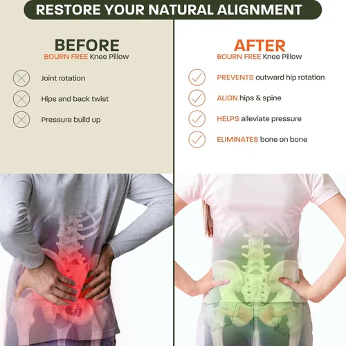 Miniatura 5 de Almohada de rodilla refrescante para personas que duermen de lado con correa y 2 fundas - Almohada de espuma viscoelástica para piernas para dormir