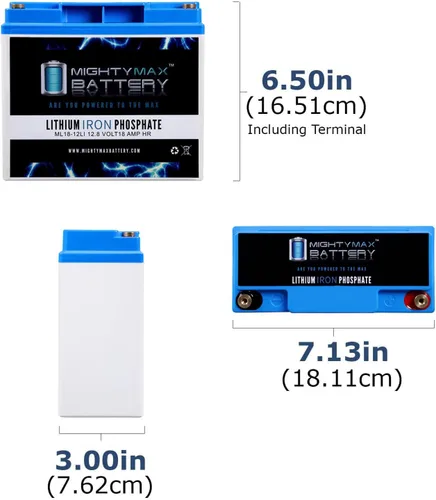 Miniatura 2 de Mighty Max Battery Batería de repuesto de litio de 12V 18AH para XPower PowerSource 1500