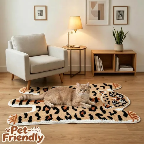 Miniatura 4 de Seek4comfortable Leopard Bath Mat for Bathroom, Soft Animal Print Bathroom Rugs, Non-Slip Cheetah Rug for Shower and Tub, Water Absorbent Funky