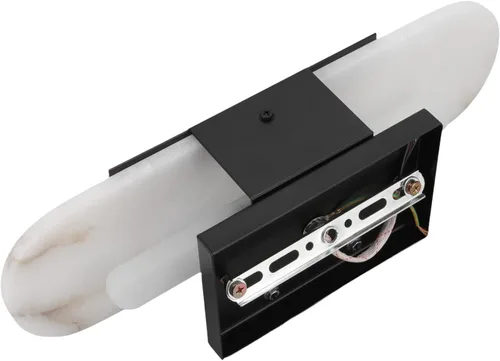 Miniatura 8 de Lámpara de pared LED de fuente de luz, lámparas de pared con pilas, luz de pared LED de mármol esmerilado de carga extraíble con base G4 para sala