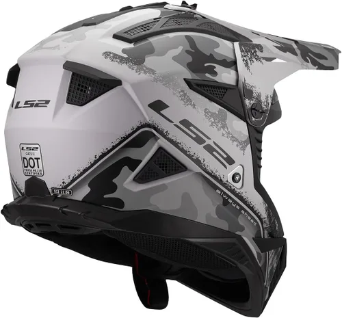 Miniatura 5 de LS2 Helmets Gate II - Casco integral para motocicleta MX Carabina Mate Gris/Negro