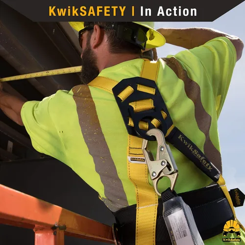 Miniatura 6 de KwikSafety – Familia rattler, incluye 2 paquetes, 4 paquetes, combo, kit Cordón de seguridad de una sola pierna con amortiguador interno, anclaje