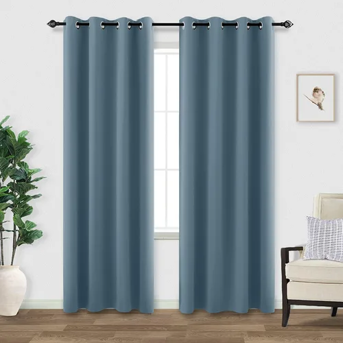Miniatura 133 de Cortinas opacas de 72 pulgadas extra anchas para dormitorio, puerta corrediza de vidrio y patio, 2 paneles con ojales para oscurecer ventana grande