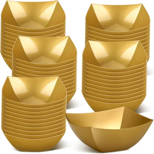 Miniatura 12 de Tanlade 50 Cuencos Cuadrados de Plástico para Servir Desechables Cuencos para Aperitivos Ensalada Recipientes Pequeños para Fiestas Barra de Dulces
