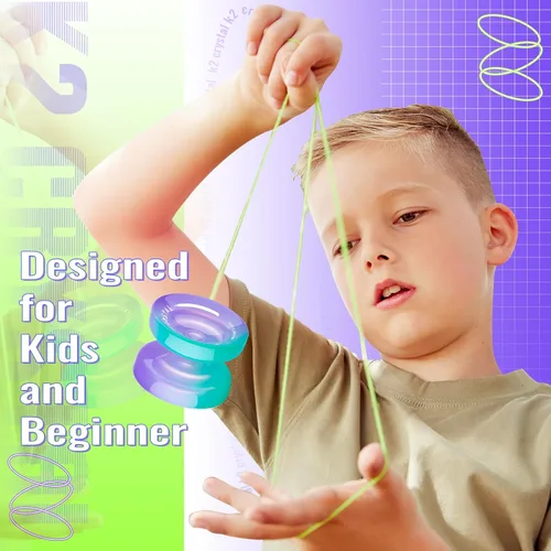 Miniatura 3 de MAGICYOYO Yoyo de cristal K2 para niños de 8 a 12 años, Yoyo sensible para principiantes, yoyo profesional de plástico que no responde para adultos