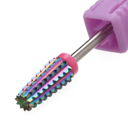 Miniatura 19 de Brocas para Taladro de Uñas 5 en 1, Rainow Rotación Bidireccional para Uso de Zurdos y Diestros, Eliminación Rápida de Acrílico o Gel Duro - Vástago