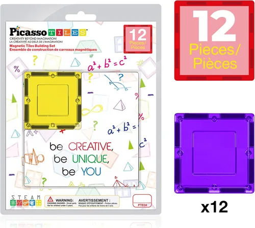 Miniatura 3 de PicassoTiles Bloque de construcción magnético Kit de construcción de azulejos magnéticos para niños, educativo STEM Aprendizaje, juego