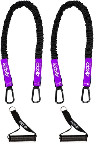 Cuerdas de resistencia – Bandas de resistencia de hombro y núcleo – Perfecto para calentamiento dinámico y rehabilitación – Par de lujo de 2 cables
