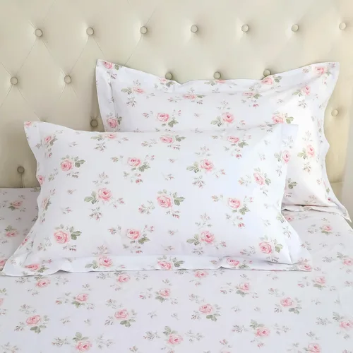 Miniatura 6 de QSH Juego de 2 fundas para almohada de algodón tamaño Queen, diseño floral vintage chic con estampado de rosas, fundas para almohada con cierre
