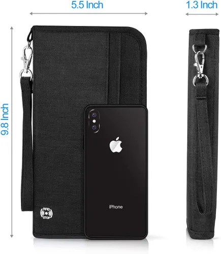 Miniatura 2 de Soporte para pasaporte familiar Negro - Cartera RFID