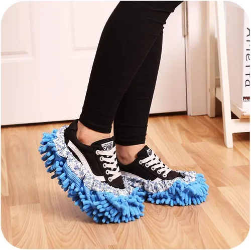 Miniatura 6 de LIOOBO Zapatilla de fregona para zapatos, multifuncional, lavable, reutilizable, para limpieza de polvo, calcetines para cocina, baño, oficina