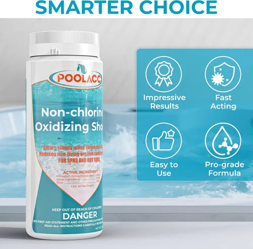 Miniatura 3 de POOLACC 35.2oz Limpiador Oxidante Spa Shock Sin Cloro para Bañera de Hidromasaje, Cuidado de Agua Libre de Cloro y Limpiador Oxidante Mejorado