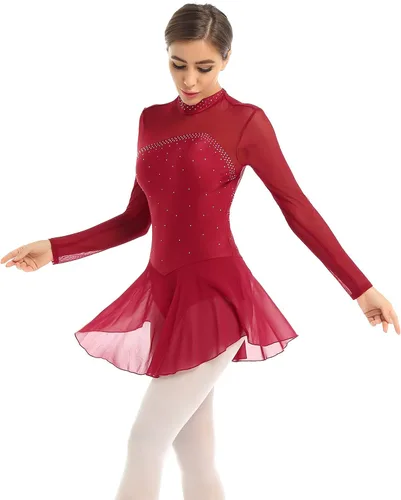 Miniatura 3 de QinCiao - Traje de ballet para mujer con pedrería brillante