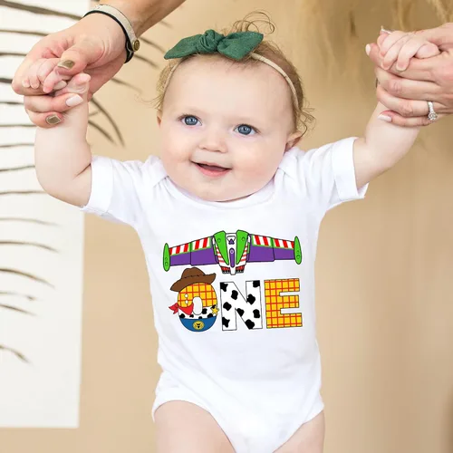 Miniatura 3 de Camiseta de primer cumpleaños de juguete, traje de fiesta para niña y niño