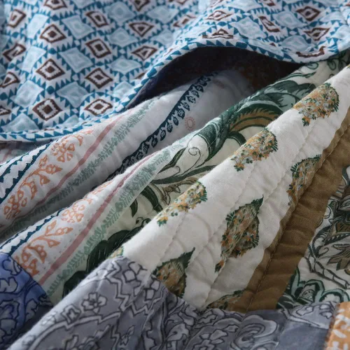 Miniatura 8 de Autumn Dream - Juego de colchas de algodón, juego de cubrecama reversible, conjunto de cubrecamas, edredón de confort, estampado floral vintage