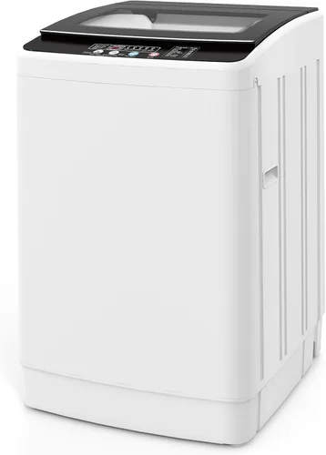 Miniatura 8 de Auertech Lavadora portátil, lavadora compacta totalmente automática de 0.9 pies cúbicos con bomba de drenaje, 10 programas, 3 niveles de agua, combo