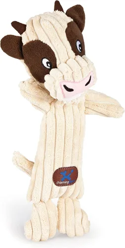 Miniatura 10 de Outward Hound de Charming Pet - Juguete de felpa para perro con conejo chillón sin relleno Tugs Bunny
