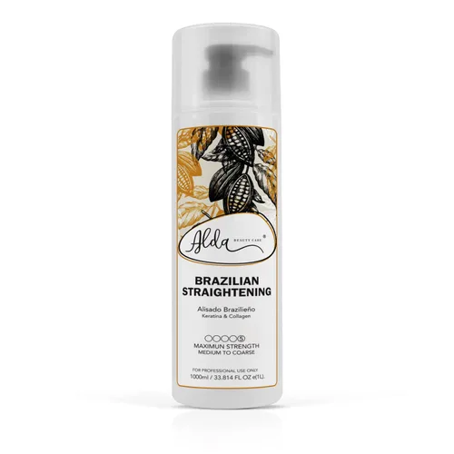 Tratamiento alisador de queratina brasileña, sistema alisador para cabello seco y dañado - Forte, sin sulfatos - Elimina rizos y encrespamiento,