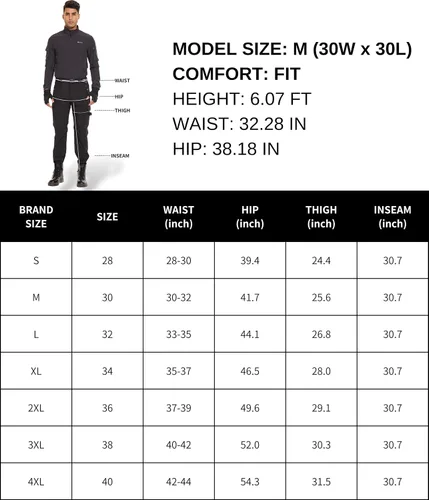 Miniatura 6 de NATUVENIX Snow Pants Men Ski Pants Men Water Resistant Hiking Pants for Men Fleece Lined Tactical Work Snowboard Pants