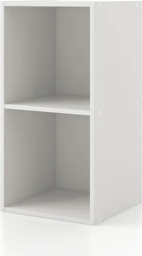 Miniatura 57 de Homes: Inside + Out Apexa - Estantería organizadora de almacenamiento de 2 cubos, estantería apilable de madera para cubos para organización