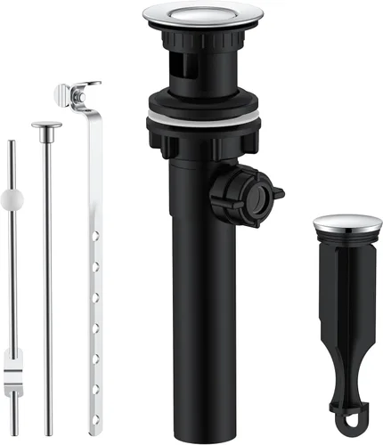 Miniatura 10 de KENES Desagüe Pop Up de Bronce Frotado con Aceite para Lavabo Vessel de Baño, Tapón de Desagüe para Lavabo de Tocador, Ensamblaje de Desagüe