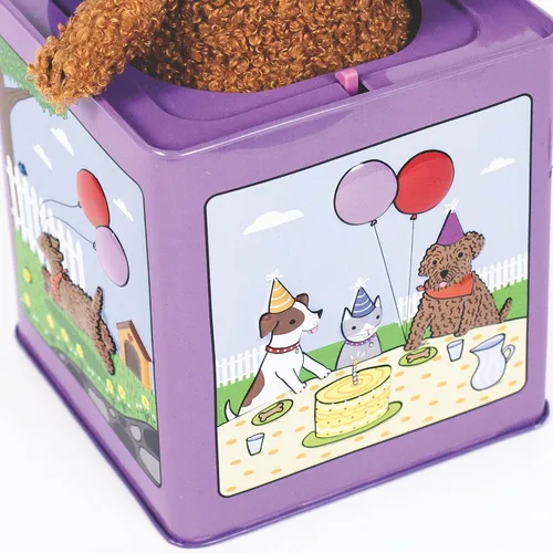 Miniatura 5 de Jack Rabbit Creations Juguete de cumpleaños para cachorros Jack-in-the-Box, juguete musical clásico, a partir de 3 años