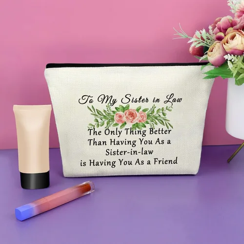 Miniatura 2 de Sazuwu Regalos para cuñada de cuñada, bolsa de maquillaje para cuñada, regalos para cuñada, regalos para el día de la boda, cuñada, regalos
