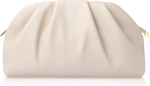 lovyoCoCo Bolso de mano para mujer, suave, plisado, de poliuretano, para boda, elegante bolsa de noche para galas, bailes, fiestas de cóctel