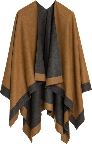 Melifluos Chal tipo poncho para mujer, suéter cárdigan tipo ruana, abierto adelante, para primavera y otoño