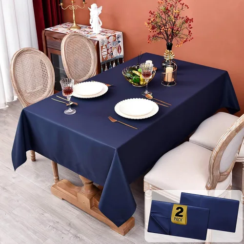 Miniatura 40 de MEANMOY Mantel cuadrado de poliéster lavable, resistente al agua y a las manchas, de 210 GSM, de 54 x 54 pulgadas, mantel de mesa rectangular sin