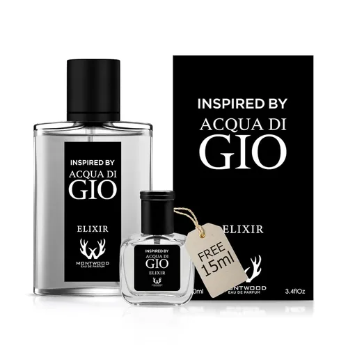 Eau de Parfum – Fragancia acuática de larga duración para hombres – Perfume Spray de 3.4 fl oz con muestra de perfume adicional de 0.5 fl oz