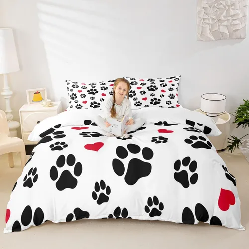 Miniatura 18 de Homewish Juego de ropa de cama de elefante, tamaño Queen, funda de edredón a rayas azules para niños y niñas, juego de funda de edredón de animales