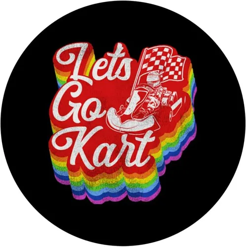Miniatura 3 de Go Kart Racing 80s 90s Retro Let's Go Kart PopSockets intercambiables PopGrip