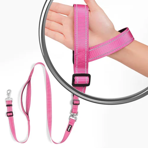 Miniatura 12 de Correa antideslizante para perro, correa y collar de entrenamiento resistente sin tirones con antienredos, mango acolchado e hilo reflectante