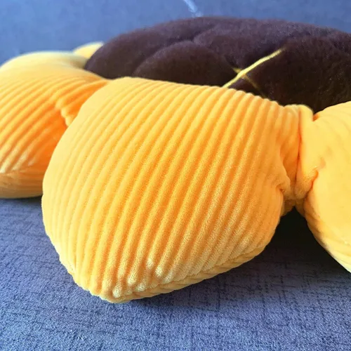 Miniatura 8 de LEVINIS Cojines de silla con forma de girasol amarillo, almohadas decorativas grandes de terciopelo suave, cojín reversible para cama, automóvil