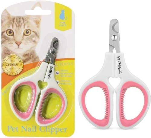 Cortaúñas para mascotas, versión actualizada, cortaúñas para gatos y gatitos, cortaúñas profesional para mascotas, ideal para gatos, cachorros, Rosa
