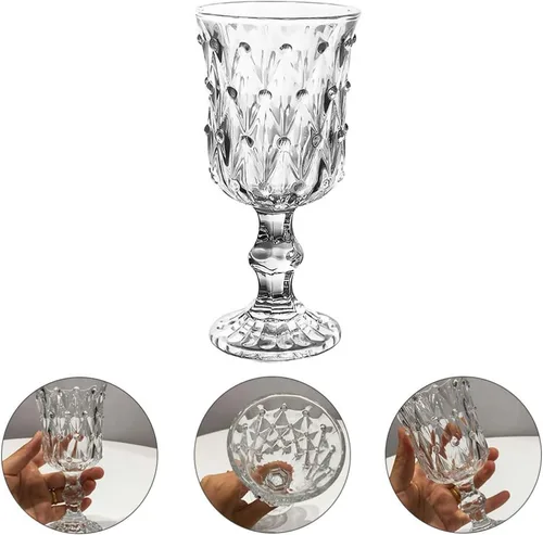Miniatura 4 de Yardwe Copa de vino tinto transparente para el hogar, bar, fiesta, comedor, 6.5 pulgadas