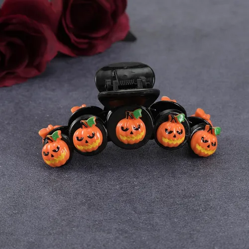 Miniatura 2 de Pinzas para el pelo de calabaza de Halloween, bonito diseño para cabello grueso, accesorios antideslizantes para mujeres y niñas