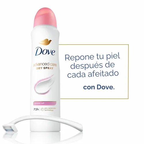 Miniatura 4 de Dove Advanced Care desodorante antitranspirante en polvo suave 3 unidades para ayudar a reparar la barrera cutánea después del afeitado desodorante