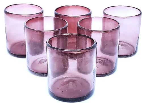 Miniatura 9 de Vasos cortos de ámbar sólido de 9 onzas (juego de 6), vidrio reciclado, sin plomo, sin toxinas (vaso de 9 onzas)