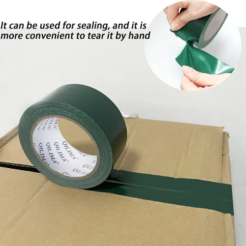 Miniatura 6 de QILIMA Cinta adhesiva verde oscuro, tela impermeable para conductos, cinta adhesiva de grado profesional para fotógrafos, reparaciones, bricolaje