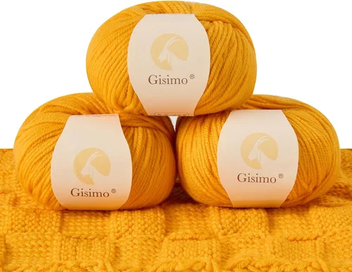 Miniatura 52 de 100% lana merino para tejer y ganchillo, hilo lujoso y suave de 6 cabos para tejer y crochet a mano, 1.76 oz/50 g, 127 yardas/116 metros