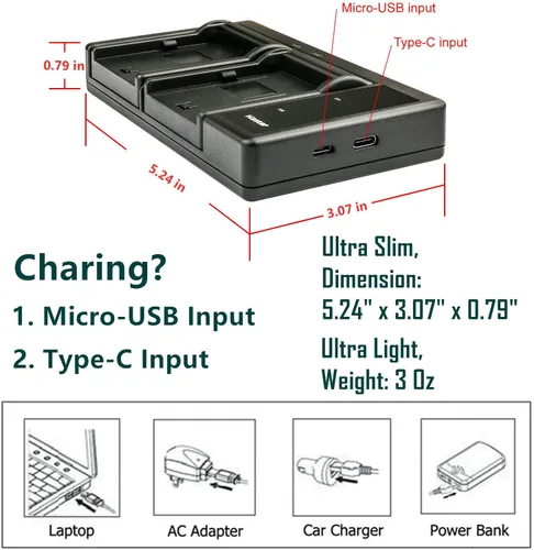 Miniatura 4 de Kastar 2 baterías y cargador USB LTD2 compatible con batería Nikon EN-EL10, cargador MH-63, Coolpix S60 S80 S200 S202 S203 S210 S220 S230 S500 S510
