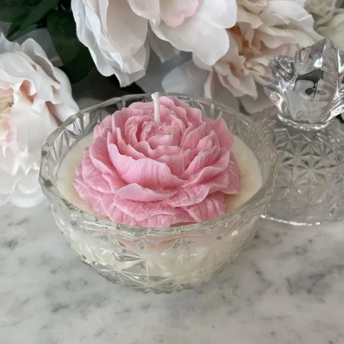 Miniatura 5 de 2 moldes para velas de flores de peonía, molde de jabón hecho a mano con flores 3D para fondant, hecho a mano, loción, barra, crayón, crayón