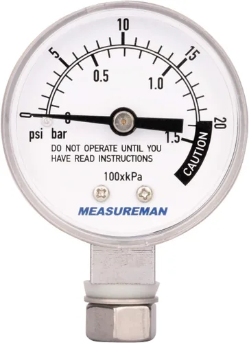 Miniatura 9 de Medidor de olla a presión de acero inoxidable MEASUREMAN, medidor para esterilizador de presión, medidor de presión de vapor, esfera de 2", montaje