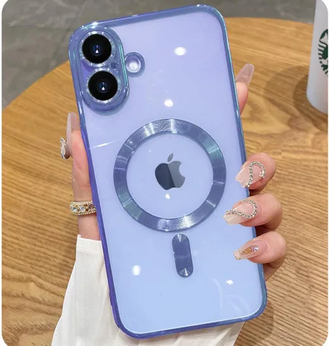 Miniatura 49 de Funda magnética para iPhone 12 Pro Max transparente compatible con MagSafe Funda protectora de lente de cámara integrada para iPhone 12 Pro Max